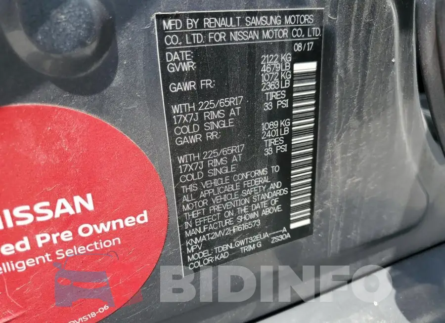 KNMAT2MV2HP616573 Photo# 14