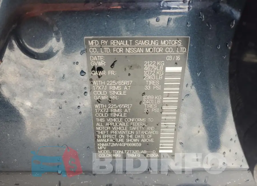 KNMAT2MV4GP669659 Photo# 13