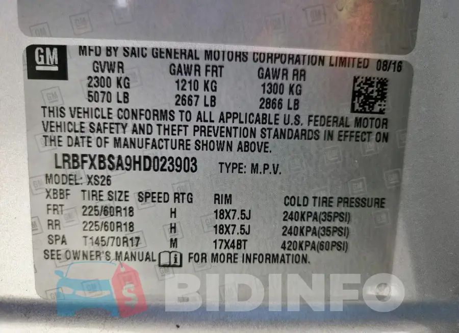 LRBFXBSA9HD023903 Photo# 13