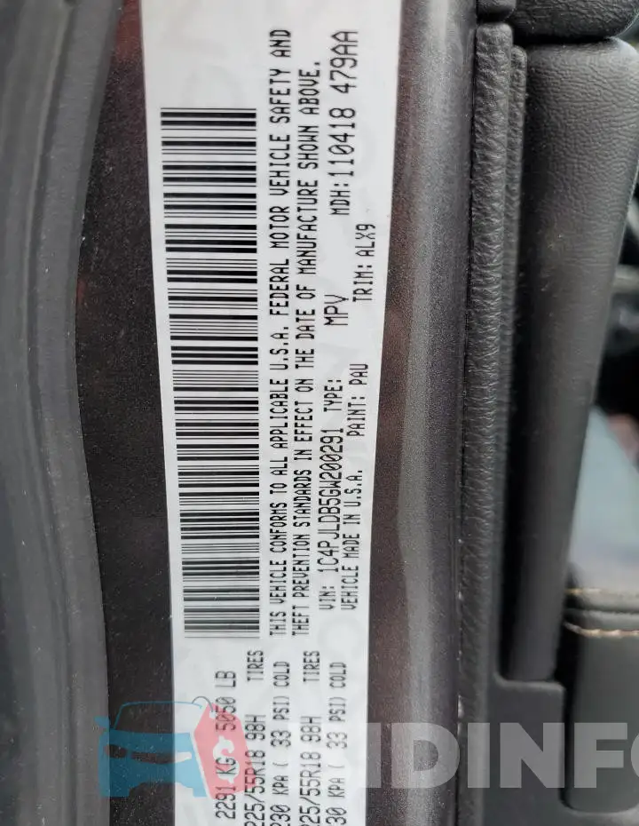 1C4PJLDB5GW200291 Photo# 13
