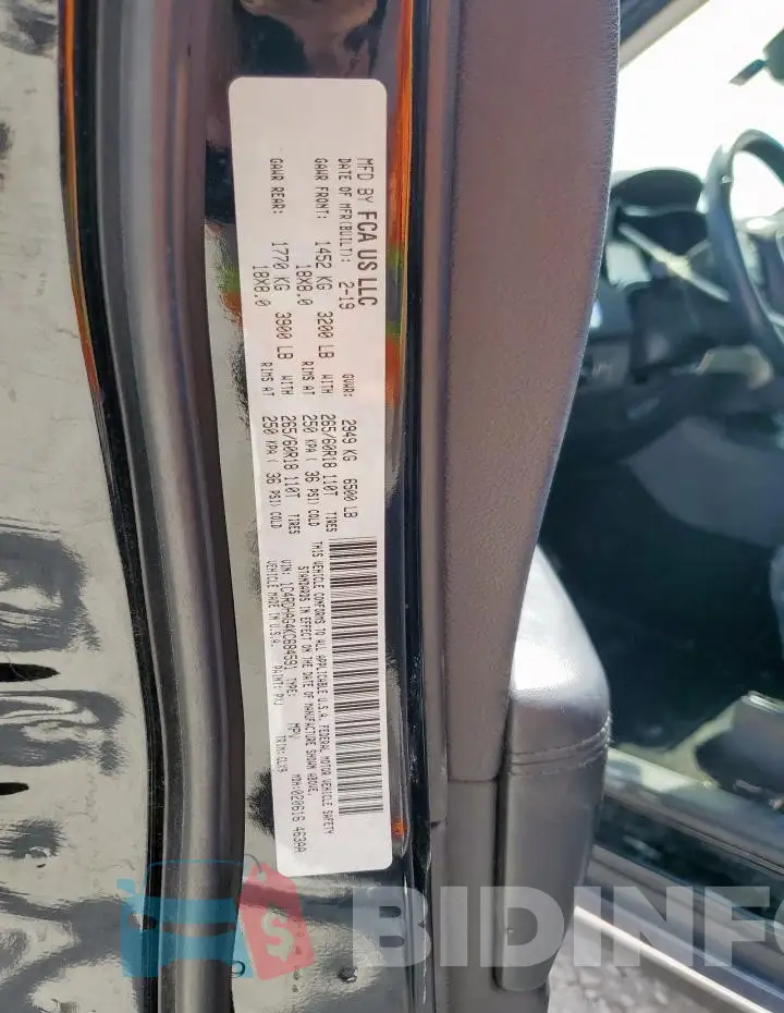 1C4RDHAG4KC684591 Photo# 13