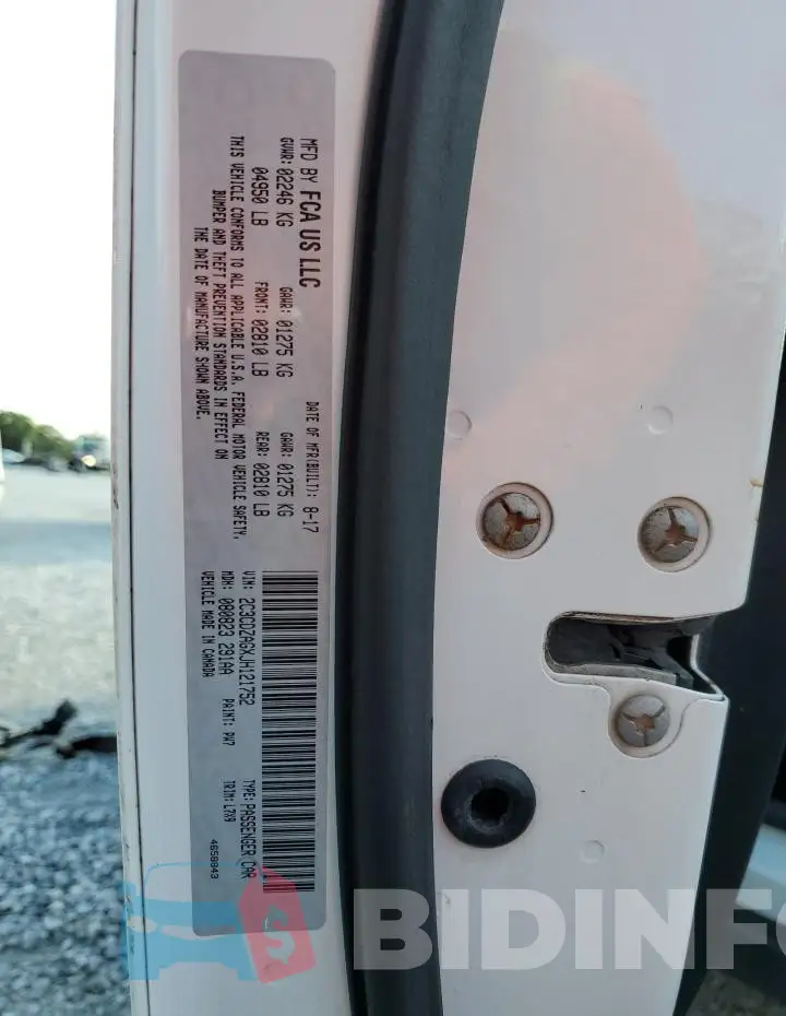 2C3CDZAGXJH121752 Photo# 13