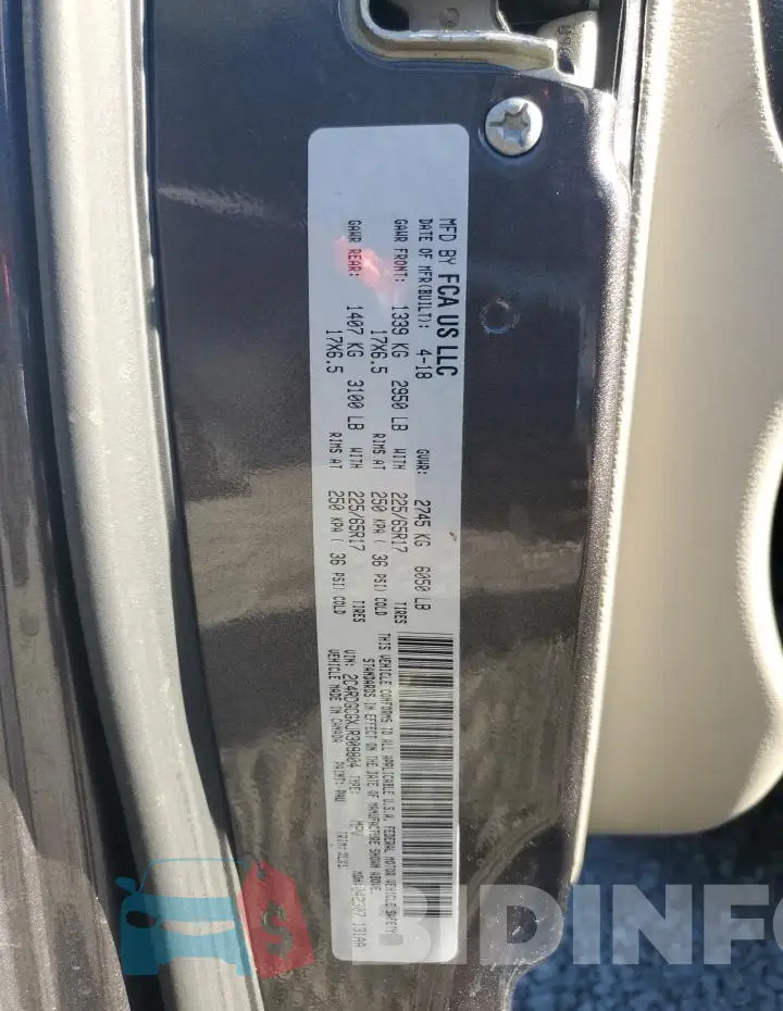 2C4RDGCGXJR309804 Photo# 13