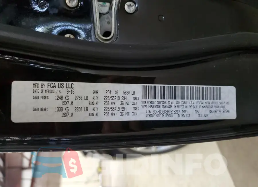 3C4PDDEG3HT515217 Photo# 13
