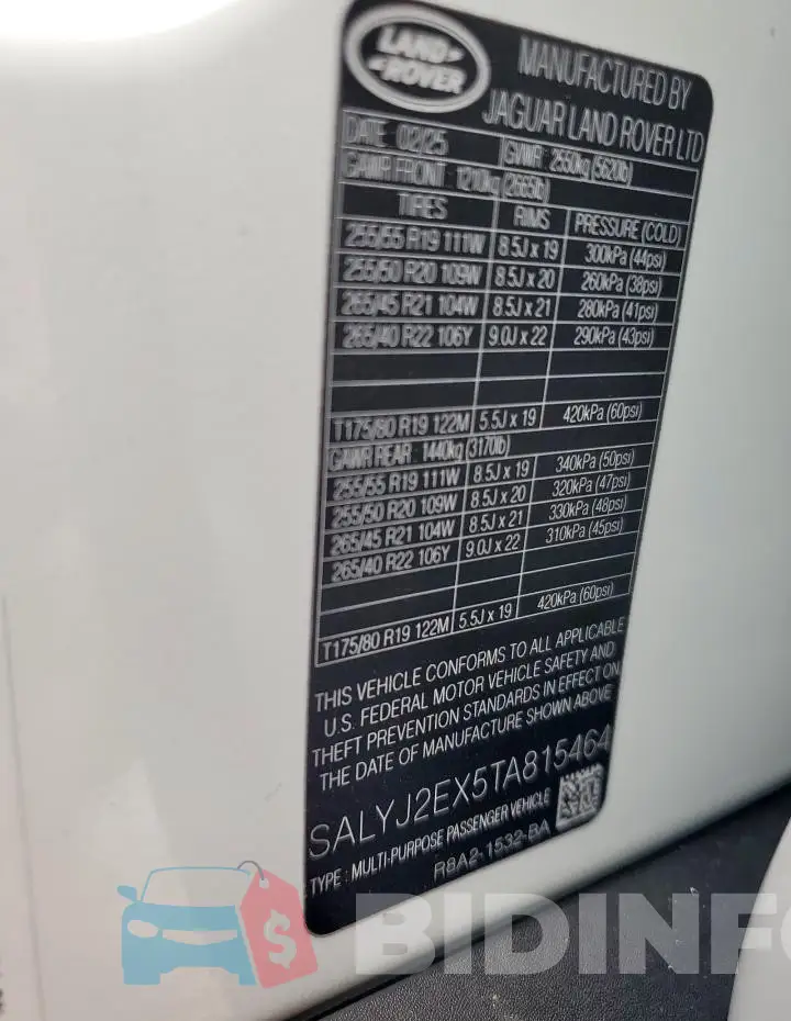 SALYJ2EX5TA815464 Photo# 14