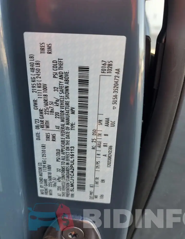 5LMCJ1CA2PUL16113 Photo# 13