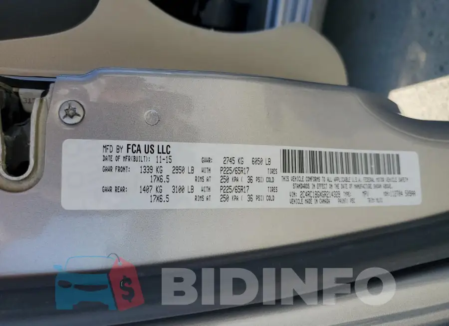 2C4RC1BGXGR214329 Photo# 13