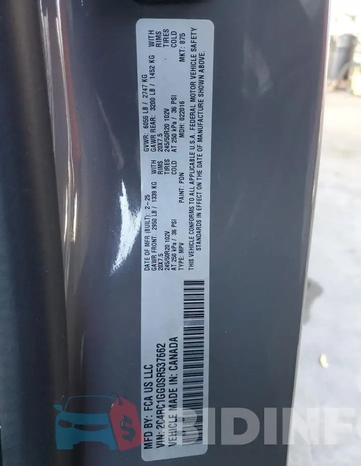2C4RC1GG0SR537662 Photo# 13