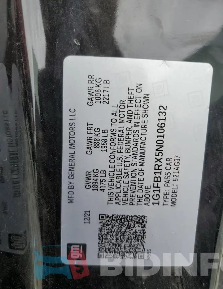 1G1FB1RX5N0106132 Photo# 12