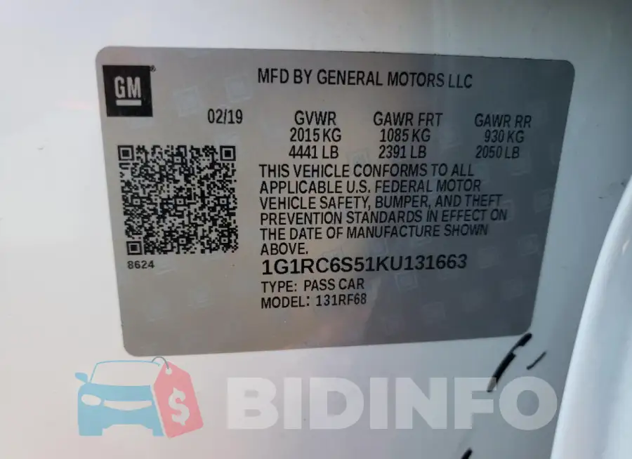 1G1RC6S51KU131663 Photo# 13