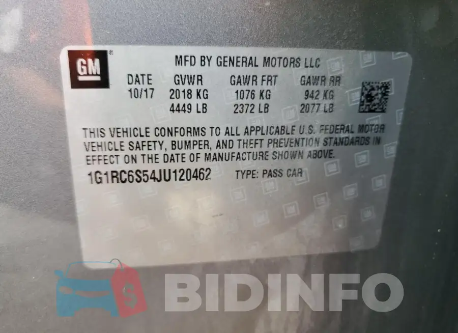 1G1RC6S54JU120462 Photo# 12