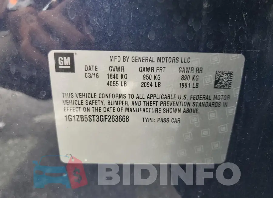 1G1ZB5ST3GF263668 Photo# 12