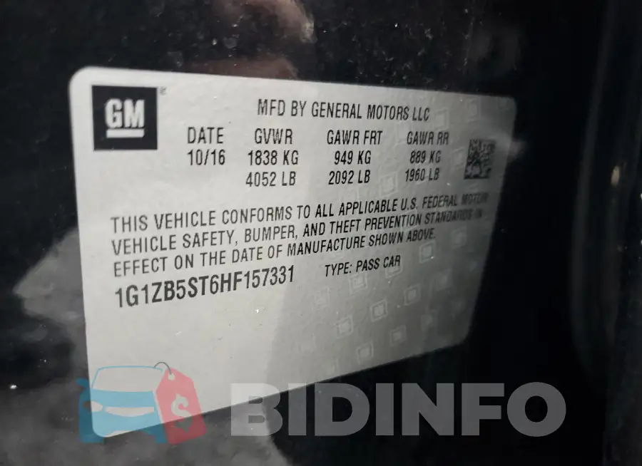 1G1ZB5ST6HF157331 Photo# 12