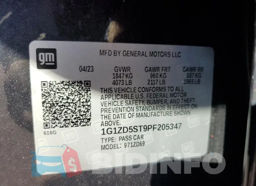 1G1ZD5ST9PF205347 Photo# 12