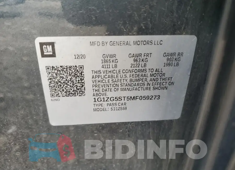 1G1ZG5ST5MF059273 Photo# 13