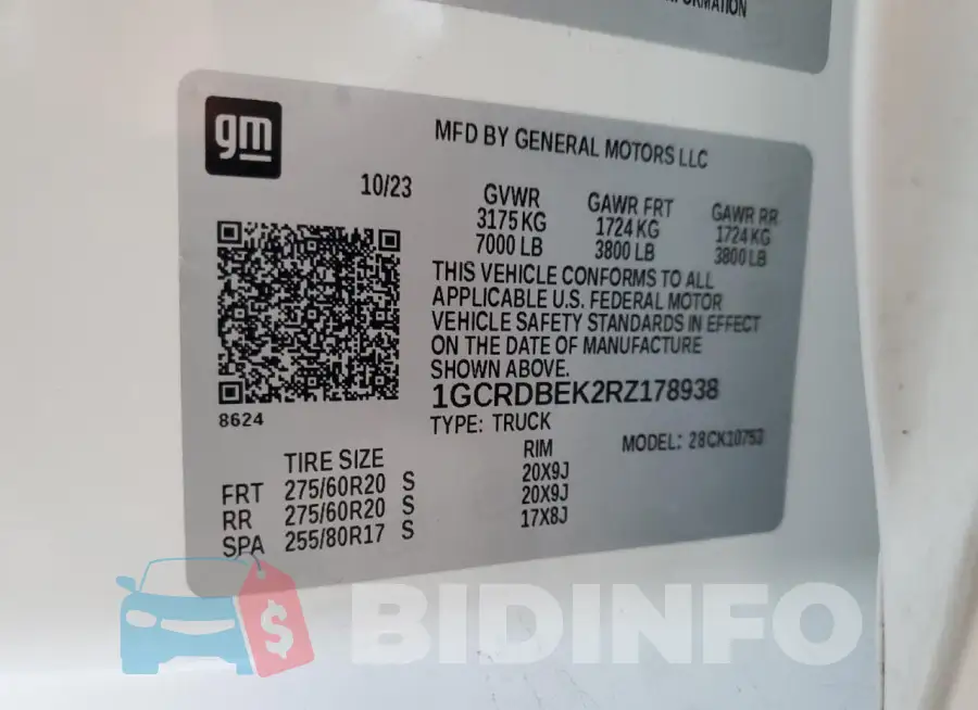 1GCRDBEK2RZ178938 Photo# 12