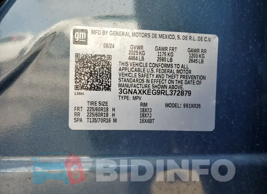 3GNAXKEG9RL372879 Photo# 13
