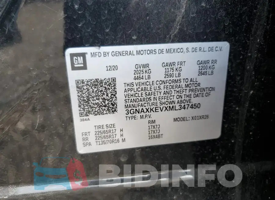 3GNAXKEVXML347450 Photo# 13