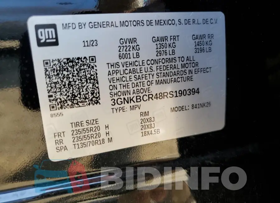 3GNKBCR48RS190394 Photo# 13