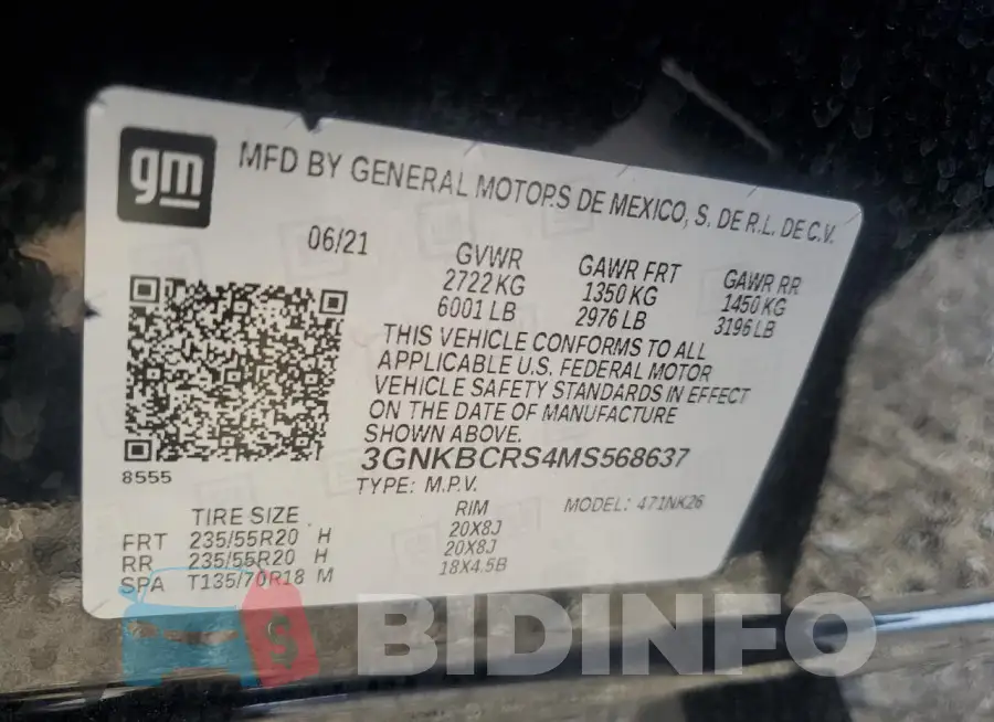 3GNKBCRS4MS568637 Photo# 12