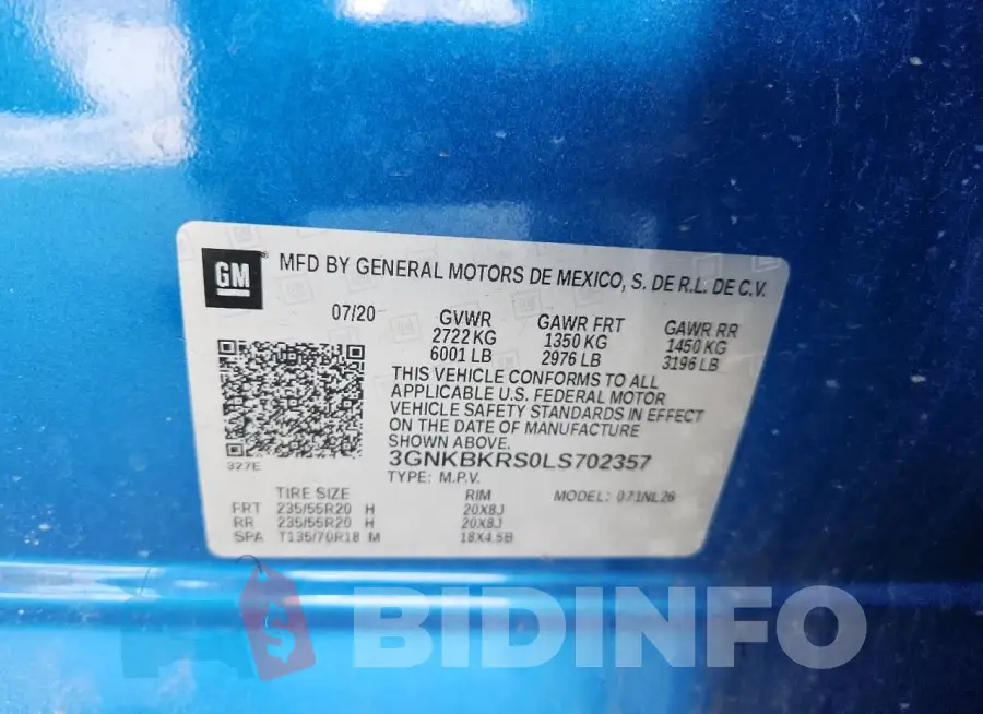 3GNKBKRS0LS702357 Photo# 13