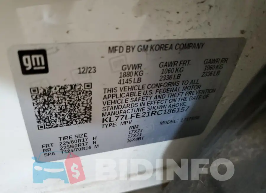 KL77LFE21RC186157 Photo# 12