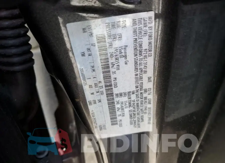 1FADP3E28GL296621 Photo# 12