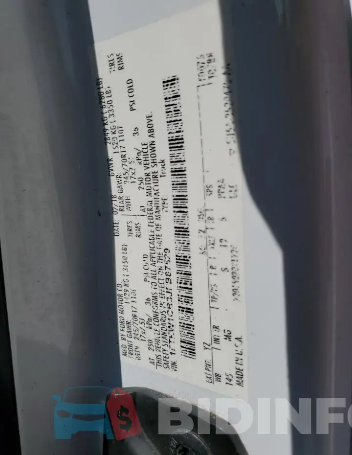 1FTEW1CB3JFB87529 Photo# 12