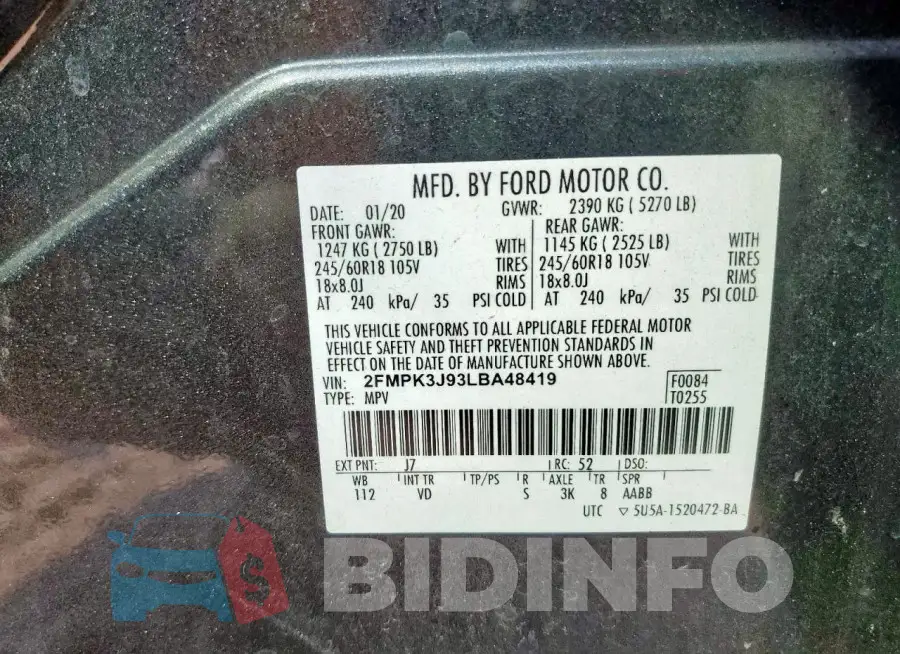 2FMPK3J93LBA48419 Photo# 14