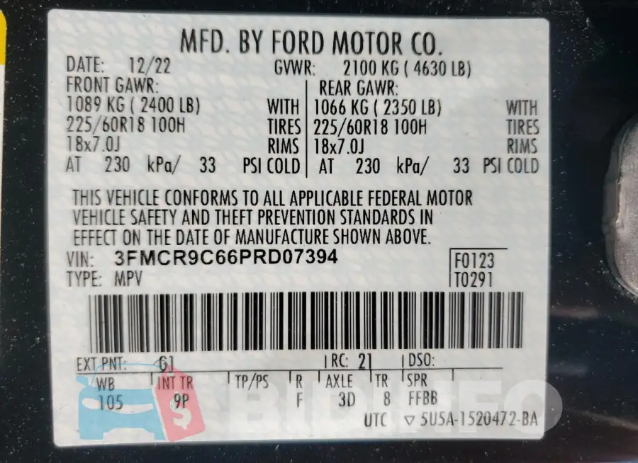 3FMCR9C66PRD07394 Photo# 13
