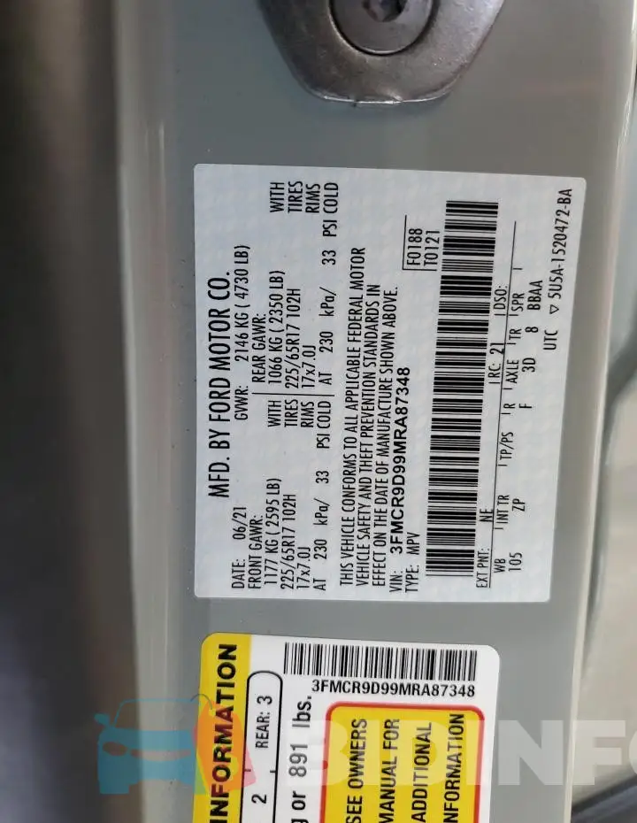 3FMCR9D99MRA87348 Photo# 13