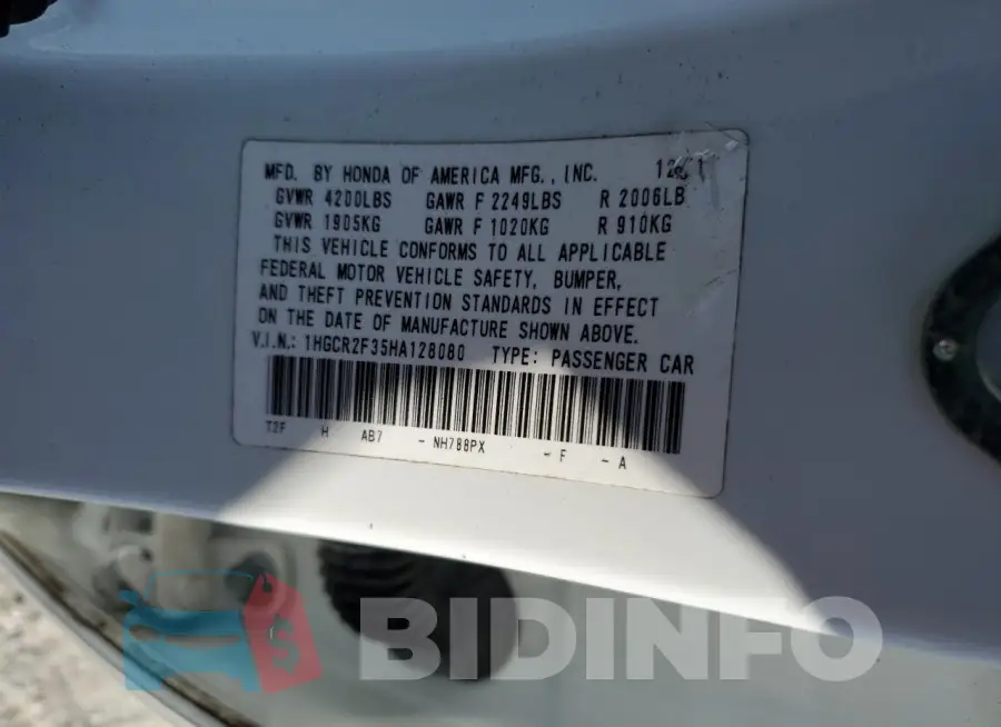 1HGCR2F35HA128080 Photo# 12