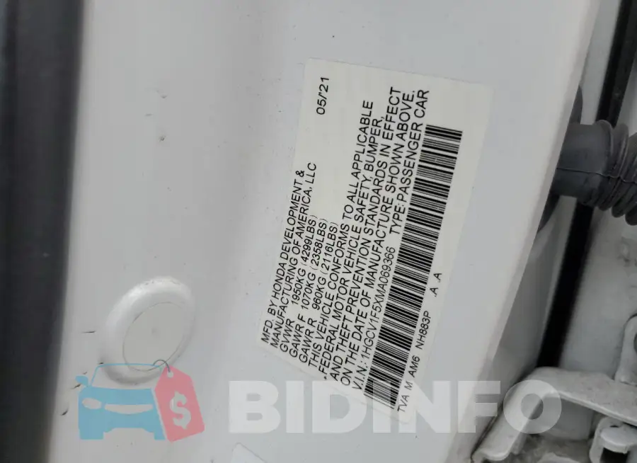 1HGCV1F5XMA069366 Photo# 12