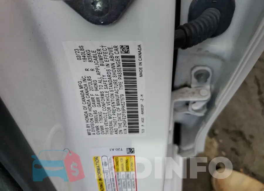 2HGFE2F55PH527579 Photo# 12