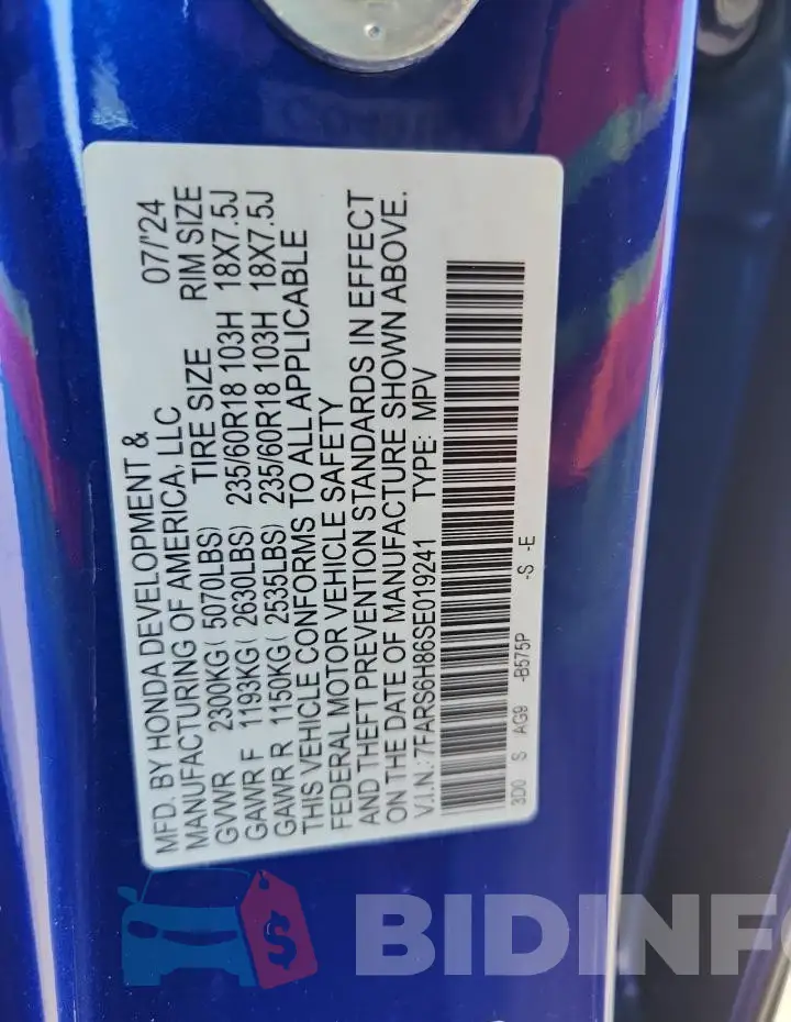 7FARS6H86SE019241 Photo# 13