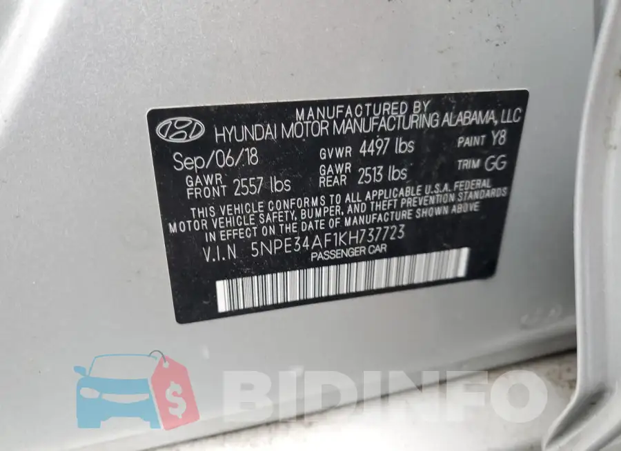 5NPE34AF1KH737723 Photo# 12