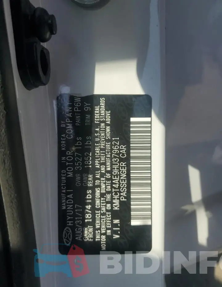 KMHCT4AE9HU379621 Photo# 13