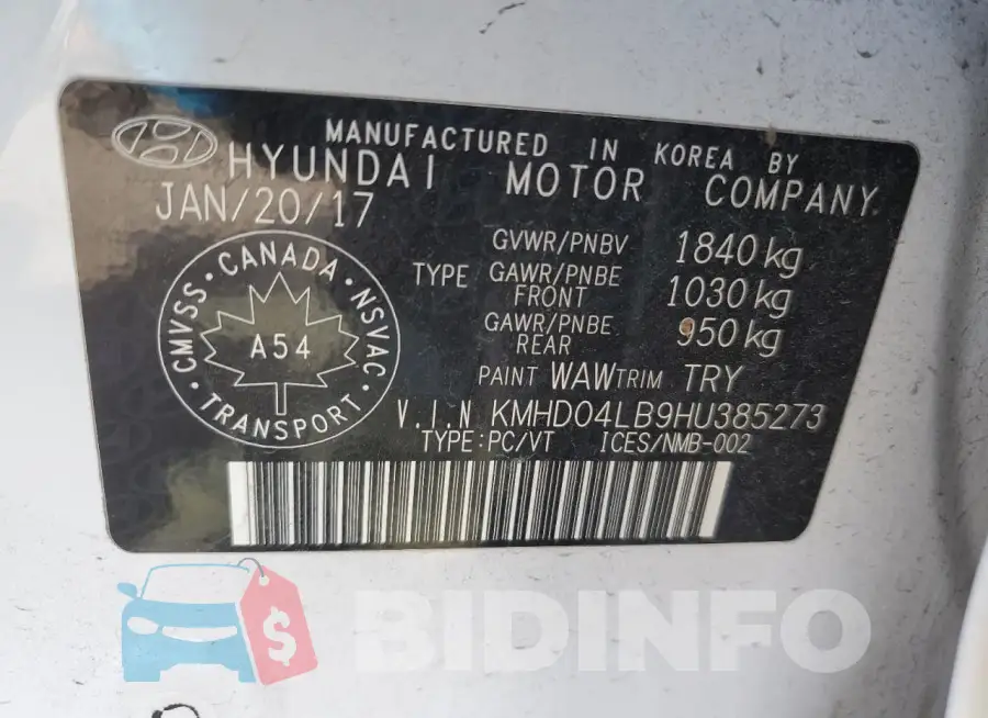 KMHD04LB9HU385273 Photo# 12