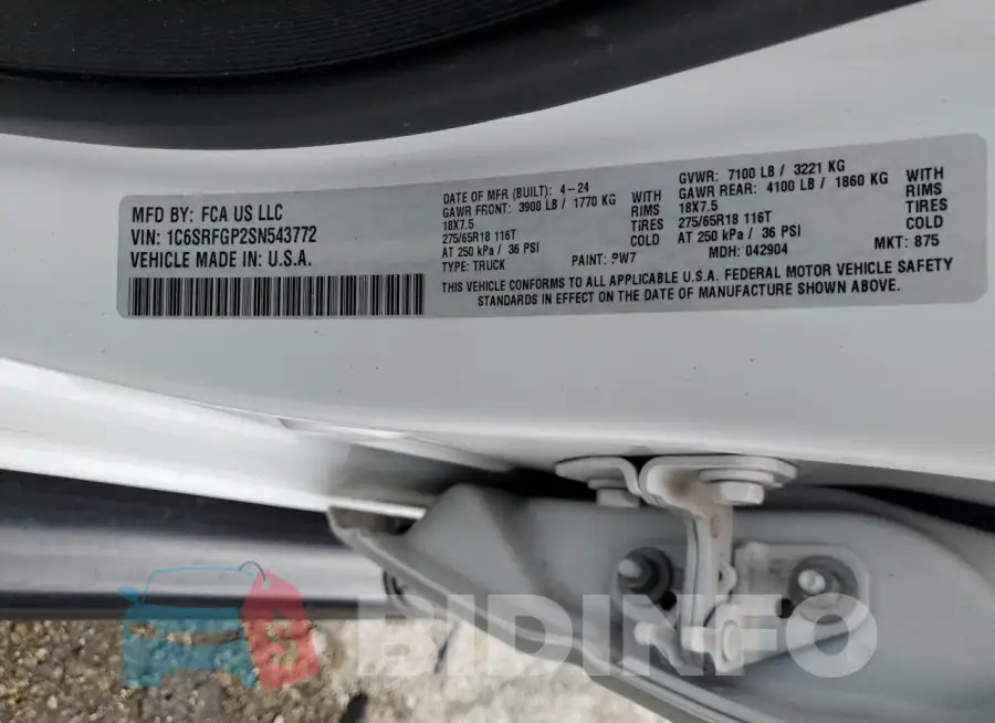 1C6SRFGP2SN543772 Photo# 12