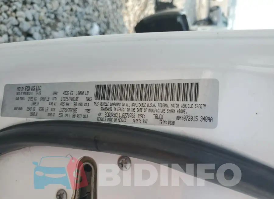 3C6UR5CL1JG270708 Photo# 12