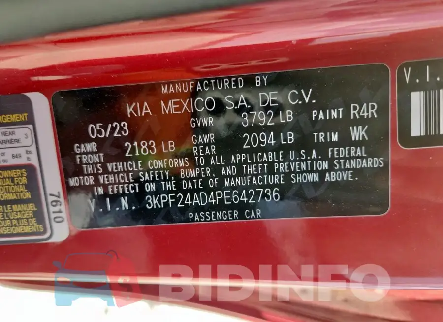 3KPF24AD4PE642736 Photo# 12