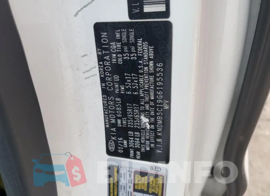 KNDMB5C19G6195536 Photo# 13