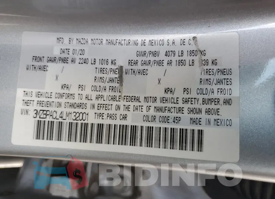 3MZBPACL4LM132001 Photo# 13
