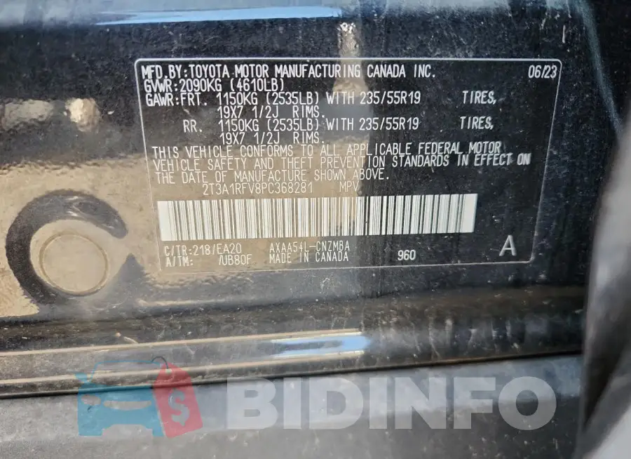 2T3A1RFV8PC368281 Photo# 14