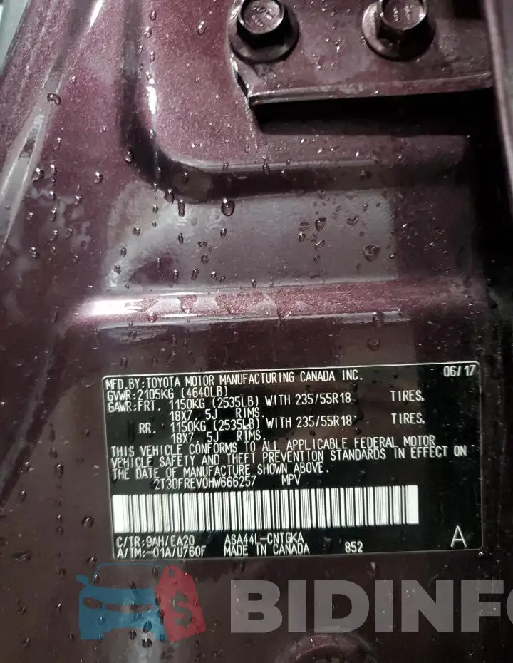2T3DFREV0HW666257 Photo# 13