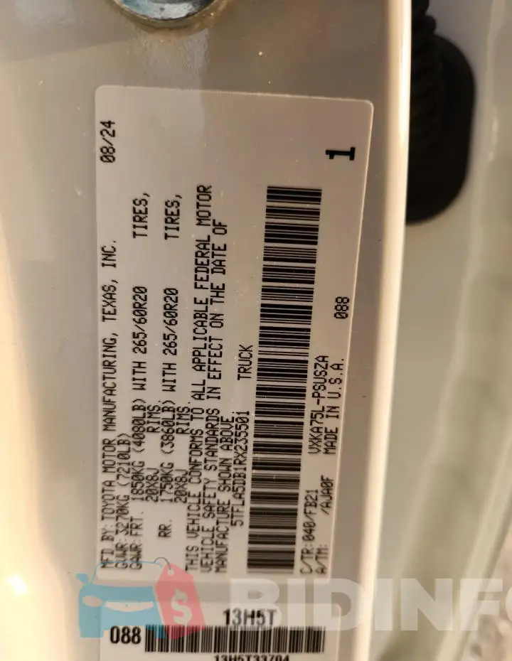 5TFLA5DB1RX235501 Photo# 13