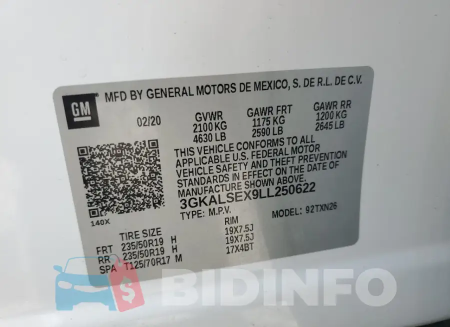 3GKALSEX9LL250622 Photo# 13