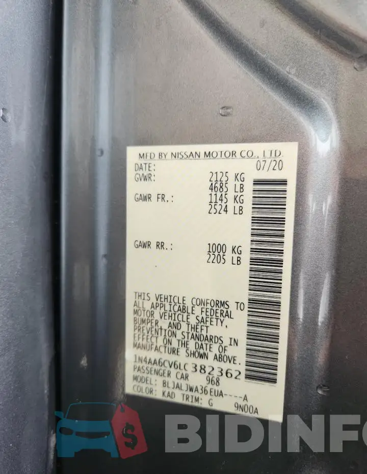 1N4AA6CV6LC382362 Photo# 12
