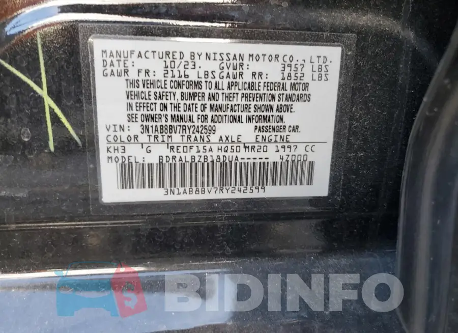 3N1AB8BV7RY242599 Photo# 12