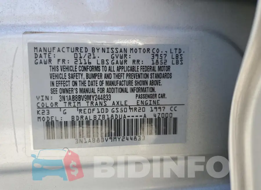 3N1AB8BV9MY244833 Photo# 12